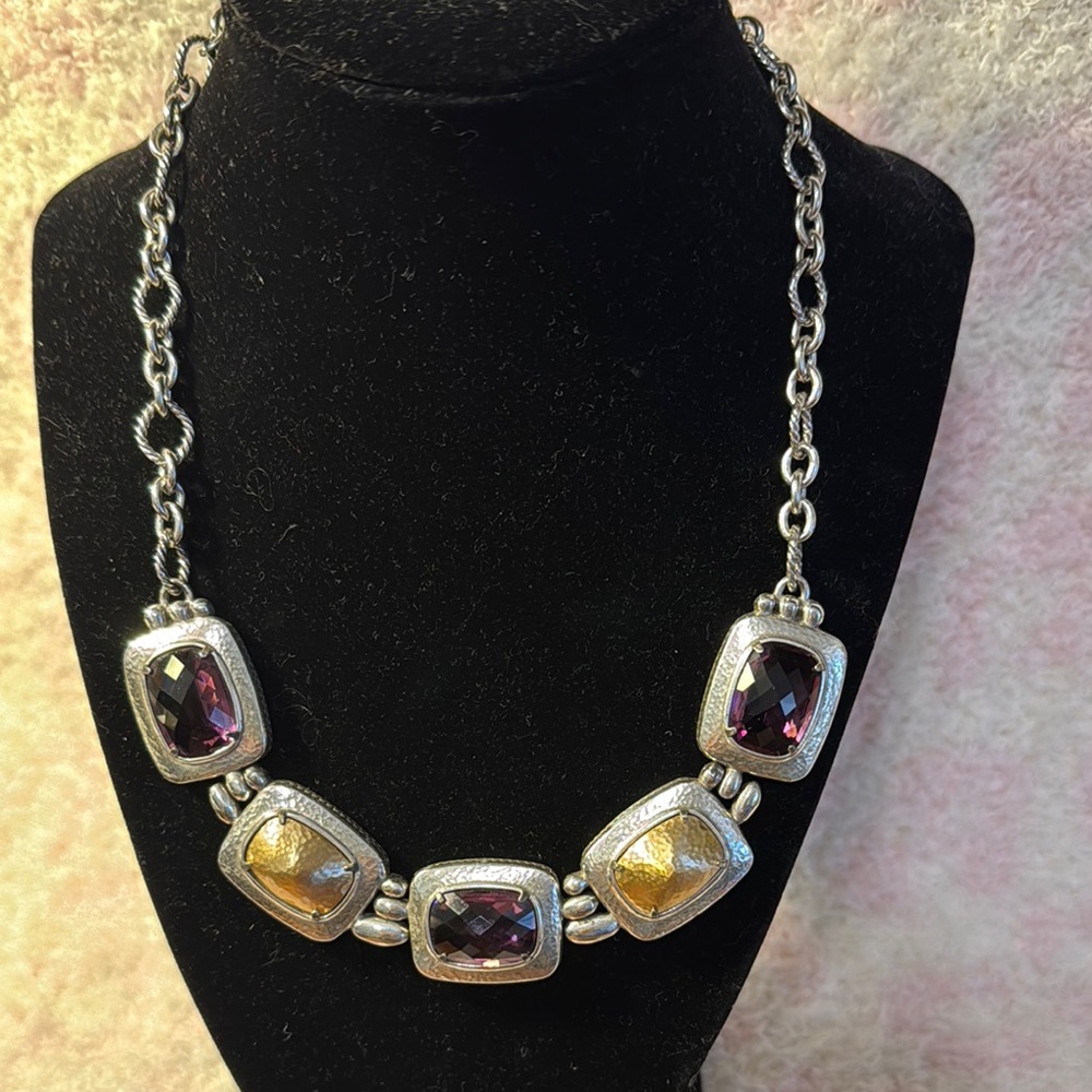Elegant Silver and Gold Necklace